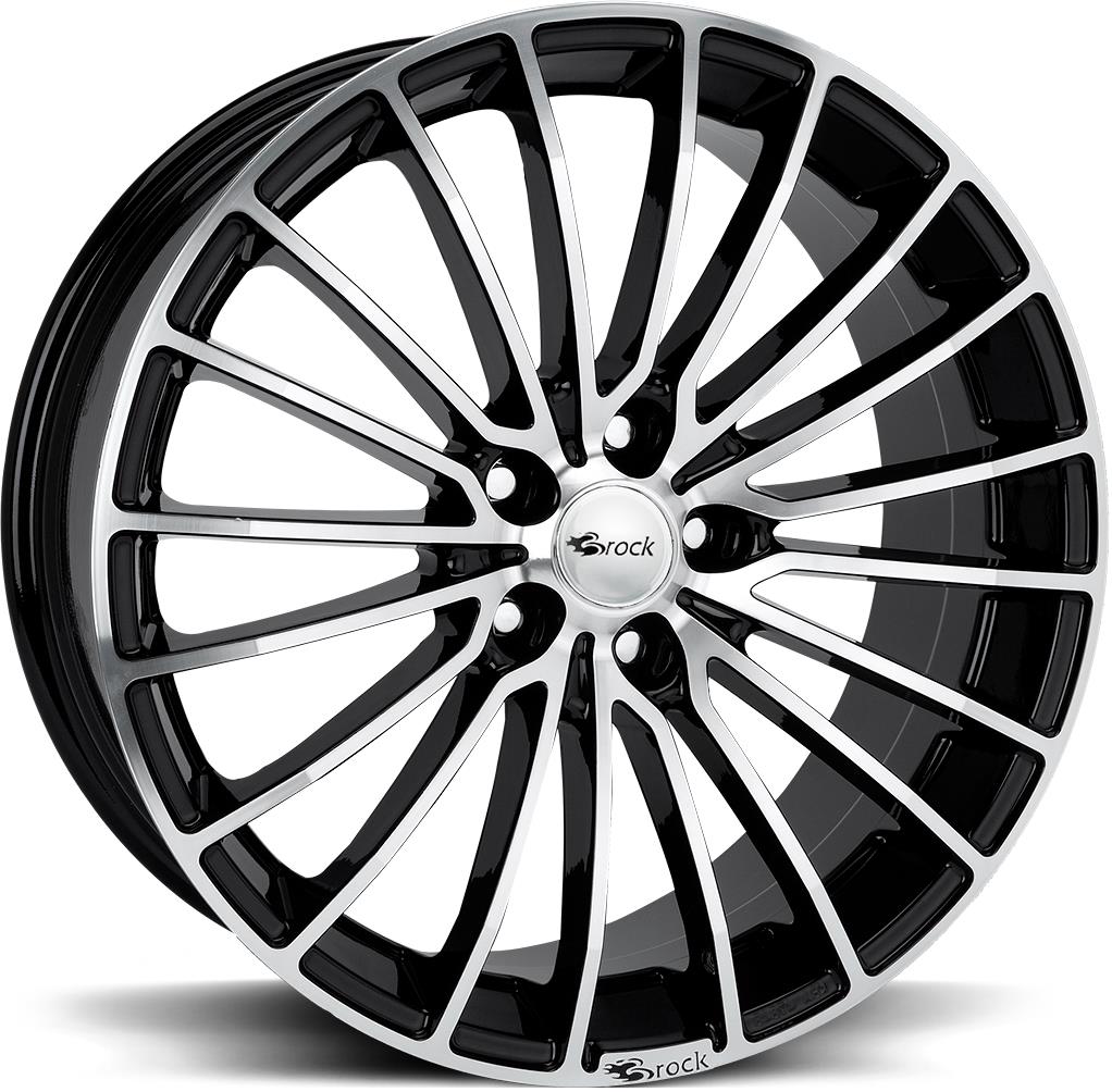 BROCK B24 BLACK FULL POLISH 7.5x16 5/114.3 ET48 CB72.6