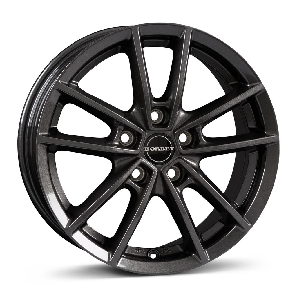 BORBET W MIST ANTRACITE GLOSS 7x17 5/108 ET50 CB72.5